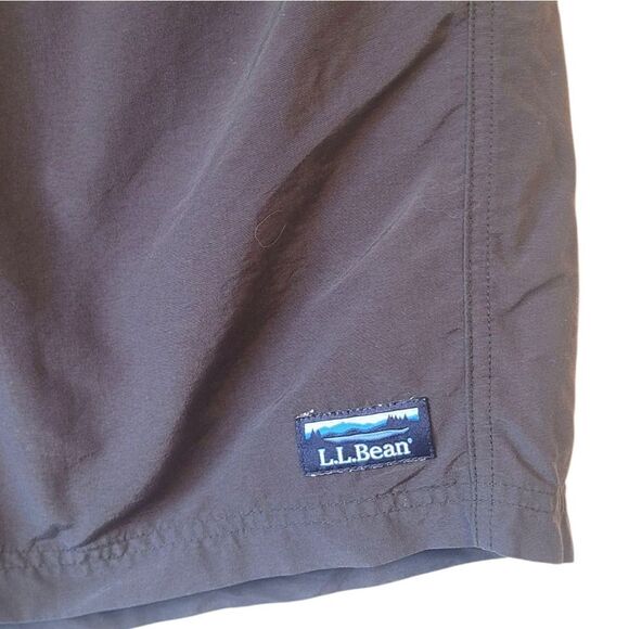 L.L. Bean Men's Black Athletic Swim Trunk Shorts Size L - Picture 5 of 6